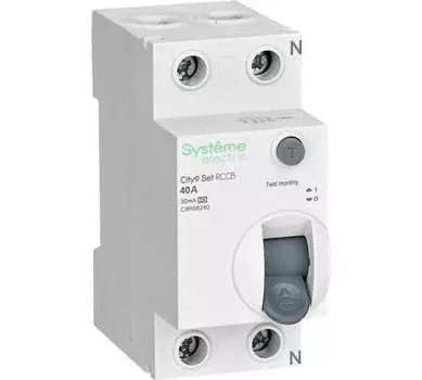 Выключатель дифференциальный (УЗО) C9R68240, 2P, 40А, 30мА, тип A, Systeme Electric (C9R68240)