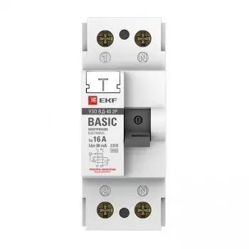Выключатель дифференциальный (УЗО) elcb-2-63-300e-sim, 2P, 63А, 300мА, тип АС, EKF (elcb-2-63-300e-sim)