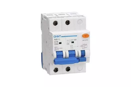 Выключатель дифференциальный (УЗО) NB1L, 2P, 25А, 30мА, электромеханический, тип AC, CHINT (205091)