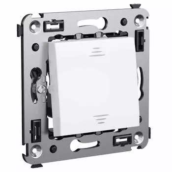 Выключатель DKC Avanti, 1кл., индикатор/подсветка, скрытый монтаж, без рамки, белый (4400103)