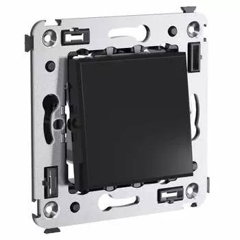 Выключатель DKC Avanti, 1кл., индикатор/подсветка, скрытый монтаж, модуль, черный (4402103)