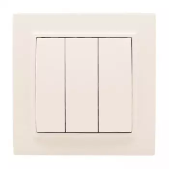 Выключатель EKF Basic Минск, 3кл., скрытый монтаж, в сборе, бежевый (ERV10-024-20)