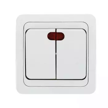 Выключатель EKF PROxima Лондон, 2кл., индикатор/подсветка, скрытый монтаж, в сборе, белый (EEV10-123-10)