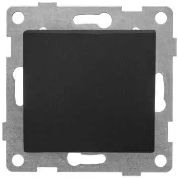 Выключатель GUSI С10В1-0ХХ Bravo С10В1-010, 1кл., скрытый монтаж, механизм с накладкой без рамки, графит (С10В1-010)