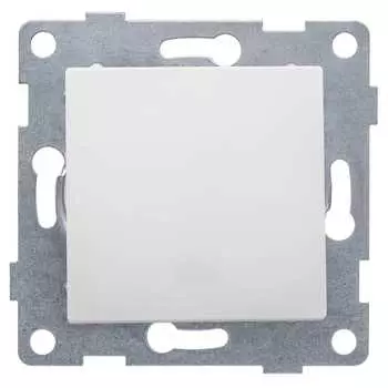 Выключатель GUSI Ugra С11В1-001, 1кл., скрытый монтаж, механизм с накладкой без рамки, белый (С11В1-001)