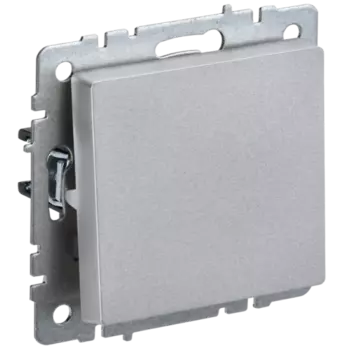 Выключатель IEK Brite ВС10-1-0-БрА, 1кл., скрытый монтаж, механизм с накладкой без рамки, алюминий (BR-V10-0-10-K47)