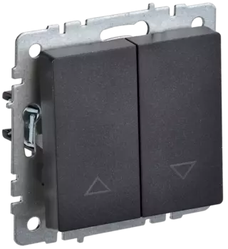 Выключатель IEK Brite ВС10-1-5-БрЧ, 1кл., скрытый монтаж, механизм с накладкой без рамки, черный (BR-V15-0-10-K02)