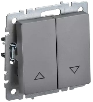Выключатель IEK Brite ВС10-1-5-БрС, 1кл., скрытый монтаж, механизм с накладкой без рамки, стальной (BR-V15-0-10-K46)