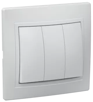 Выключатель IEK КВАРТА ВС10-3-0-КБ, 3кл., скрытый монтаж, в сборе, белый (EVK30-K01-10-DM)