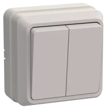 Выключатель IEK ОКТАВА ВС20-2-0-ОКм, 2кл., открытый монтаж, в сборе, бежевый (EVO20-K33-10-DC)