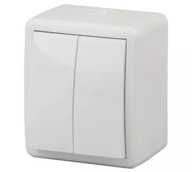 Выключатель ЭРА Эксперт 11-1404-01, 2кл., открытый монтаж, в сборе, белый (Б0020675)