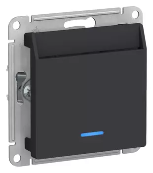 Выключатель карточный Systeme Electric AtlasDesign, 1кл., скрытый монтаж, механизм с накладкой без рамки, карбон (ATN001067)