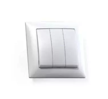 Выключатель КУНЦЕВО-ЭЛЕКТРО Селена, 3кл., скрытый монтаж, в сборе, белый (8105)