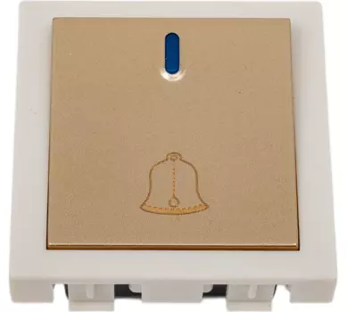 Выключатель LANMASTER без фиксации LAN-EC45x45-SDB-BRZ, 1кл., индикатор/подсветка, скрытый монтаж, механизм с накладкой без рамки, бронза (LAN-EC45x45-SDB-BRZ)