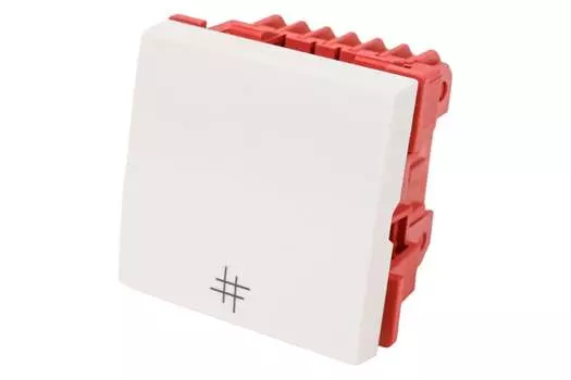 Выключатель LANMASTER LAN-EC45x45-S14-WH, 1кл., скрытый монтаж, механизм с накладкой без рамки, белый (LAN-EC45x45-S14-WH)