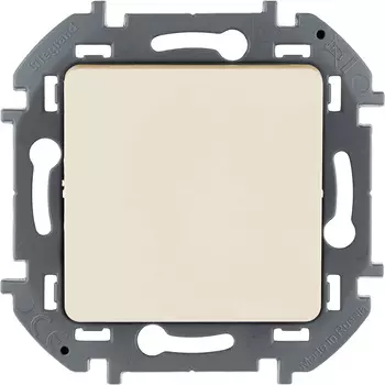 Выключатель Legrand Inspiria, 1кл., скрытый монтаж, механизм с накладкой без рамки, слоновая кость (673601)