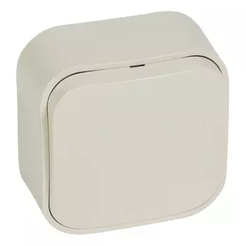 Выключатель Legrand Quteo, 1кл., открытый монтаж, в сборе, белый (782230)