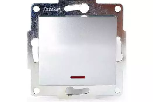 Выключатель LEZARD KARINA 707-4388-111, 1кл., скрытый монтаж, в сборе, серебро (707-4388-111)