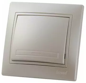 Выключатель LEZARD Mira , 1кл., скрытый монтаж, в сборе, перламутр (701-3030-100)