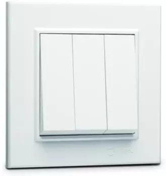 Выключатель Makel Karea, 3кл., открытый монтаж, в сборе, белый (56001091)