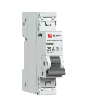 Выключатель нагрузки 1P 25А, EKF PROxima ВН-63N (S63125)