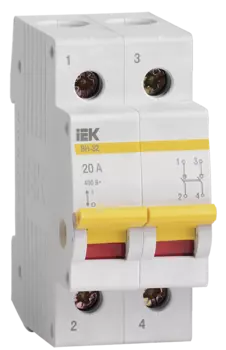 Выключатель нагрузки 2P 20А, IEK ВН-32 (MNV10-2-020)
