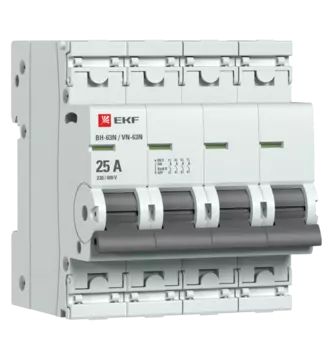 Выключатель нагрузки 4P 25А, EKF PROxima ВН-63N (S63425)
