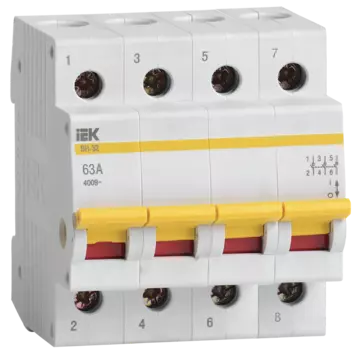 Выключатель нагрузки 4P 63А, IEK ВН-32 (MNV10-4-063)