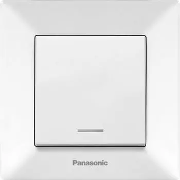 Выключатель Panasonic Arkedia , 1кл., индикатор/подсветка, скрытый монтаж, в сборе, белый глянцевый (wmtc00022wh-ru)