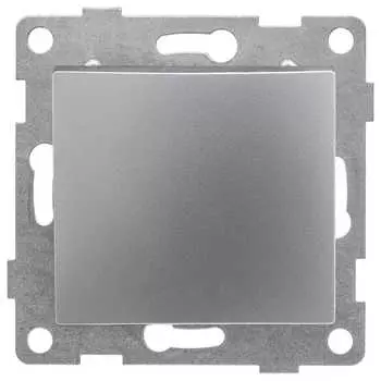 Выключатель перекрестный GUSI Bravo С10В7-004, 1кл., скрытый монтаж, механизм с накладкой без рамки, серебро (С10В7-004)