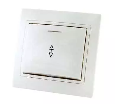 Выключатель проходной TDM Таймыр, 1кл., индикатор/подсветка, скрытый монтаж, в сборе, белый (SQ1814-0008)