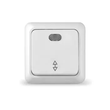 Выключатель проходной UNIVersal Олимп О0125, 1кл., индикатор/подсветка, открытый монтаж, в сборе, белый (О0125)