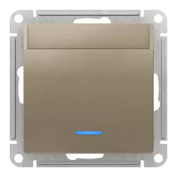Выключатель Schneider Electric AtlasDesign, 1кл., скрытый монтаж, механизм с накладкой без рамки, шампань (ATN000567)