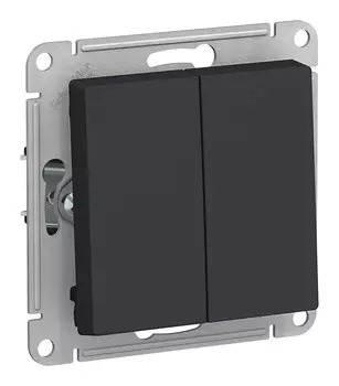 Выключатель Schneider Electric AtlasDesign, 2кл., скрытый монтаж, механизм с накладкой без рамки, карбон (ATN001051)