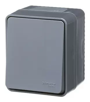 Выключатель Schneider Electric AtlasDesign ATN544015, 1кл., открытый монтаж, в сборе, антрацит (ATN544015)