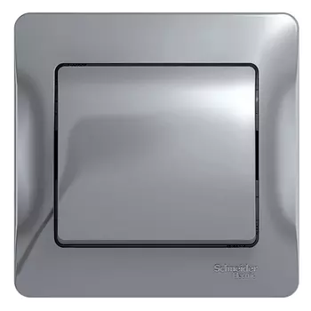 Выключатель Schneider Electric GLOSSA, 1кл., скрытый монтаж, в сборе, алюминий (GSL000312)