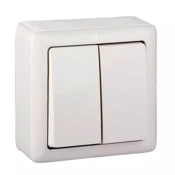 Выключатель Schneider Electric ЭТЮД ХИТ, 2кл., открытый монтаж, в сборе, белый (VA56-232I-B)