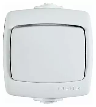 Выключатель Schneider Electric РОНДО VA66-102B-BI, 1кл., открытый монтаж, в сборе, белый (9680745)