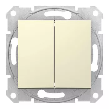 Выключатель Schneider Electric Sedna, 2кл., скрытый монтаж, механизм с накладкой без рамки, бежевый (SDN0300147)