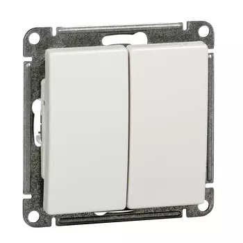 Выключатель Schneider Electric СП , 2кл., скрытый монтаж, механизм с накладкой без рамки, белый (VS510-252-1-86)