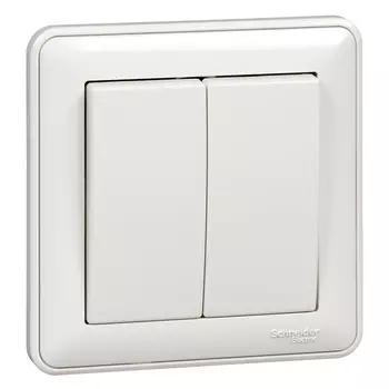 Выключатель Schneider Electric W59, 2кл., скрытый монтаж, в сборе, белый (VS510-252-18)