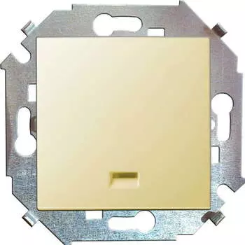 Выключатель Simon, 1кл., индикатор/подсветка, скрытый монтаж, механизм с накладкой без рамки, слоновая кость (1591104-031)