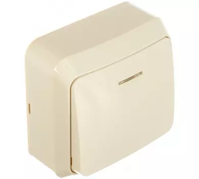 Выключатель SMARTBUY Юпитер, 1кл., индикатор/подсветка, открытый монтаж, в сборе, белый (SBE-03w-10-SW1-1)