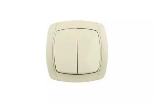 Выключатель СВЕТОЗАР City Light SV-54234-B, 2кл., скрытый монтаж, в сборе, бежевый (SV-54234-B)