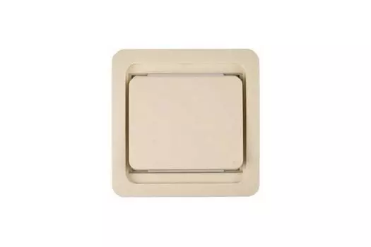 Выключатель СВЕТОЗАР City SV-54130-B, 1кл., скрытый монтаж, в сборе, бежевый (SV-54130-B)