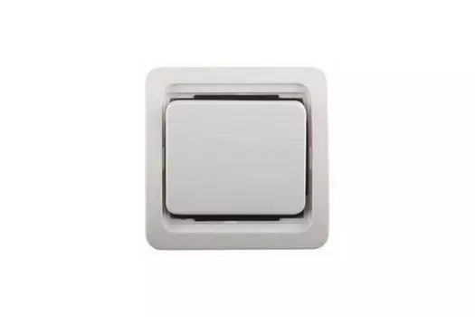 Выключатель СВЕТОЗАР City SV-54130-W, 1кл., скрытый монтаж, механизм с накладкой без рамки, белый (SV-54130-W)