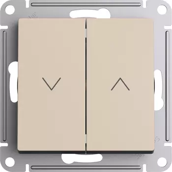 Выключатель Systeme Electric AtlasDesign, 2кл., скрытый монтаж, механизм с накладкой без рамки, песочный (ATN001219)