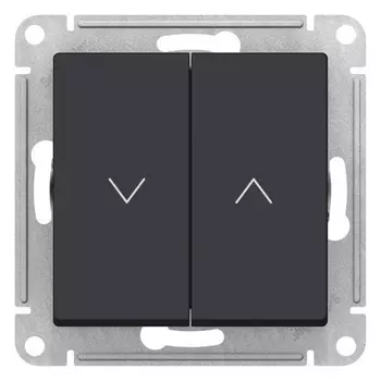 Выключатель Systeme Electric AtlasDesign, 2кл., скрытый монтаж, механизм с накладкой без рамки, карбон (ATN001019)