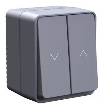 Выключатель Systeme Electric AtlasDesign Profi54, 2кл., открытый монтаж, в сборе, антрацит (ATN544019)