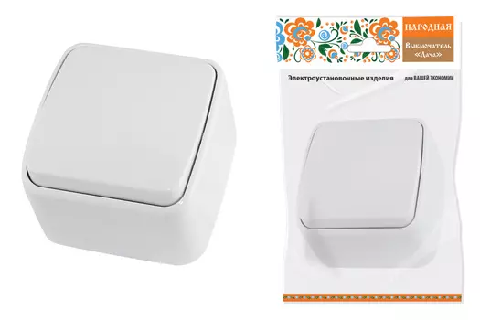 Выключатель TDM Лама, 1кл., открытый монтаж, в сборе, белый (SQ1824-0001)